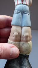 Load image into Gallery viewer, Antique Bisque Porcelain SKINNY or Elongated Figurine by Schafer &amp; Vater: FOOTBALLER
