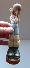 Load image into Gallery viewer, Antique Bisque Porcelain SKINNY or Elongated Figurine by Schafer &amp; Vater: FOOTBALLER
