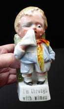 Load image into Gallery viewer, THROUGH WITH WOMEN: Rare &amp; Quirky Late 19th Century German Porcelain Fairing / Figurine
