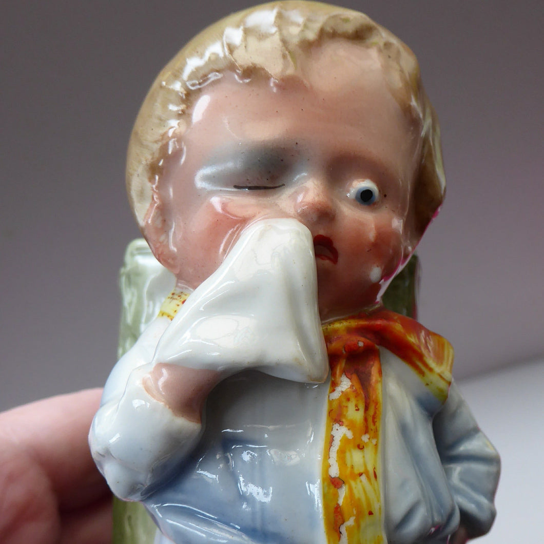 THROUGH WITH WOMEN: Rare & Quirky Late 19th Century German Porcelain Fairing / Figurine