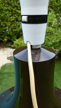 Load image into Gallery viewer, UNUSUAL MASSIVE Vintage Concrete 1960s or 1970s Table Lamp. Exterior with Shiny Chocolate Colour Glaze
