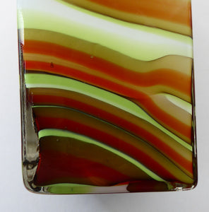 ITALIAN V.B. Opaline Glass Marble / Agate Pattern Glass Vase
