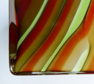 ITALIAN V.B. Opaline Glass Marble / Agate Pattern Glass Vase