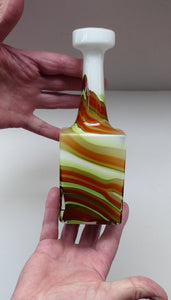 ITALIAN V.B. Opaline Glass Marble / Agate Pattern Glass Vase