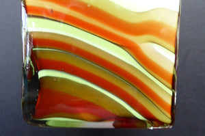 ITALIAN V.B. Opaline Glass Marble / Agate Pattern Glass Vase