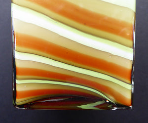 ITALIAN V.B. Opaline Glass Marble / Agate Pattern Glass Vase
