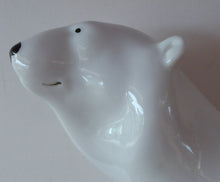 Load image into Gallery viewer, MASSIVE: Vintage Russian / LOMONOSOV Imperial Porcelain Factory White POLAR Bear. Height 10 1/2 inches
