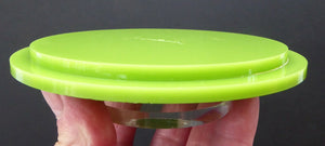 Three Large Clear Glass Storage or Sweetie Jars with Perspex Fitted Lids