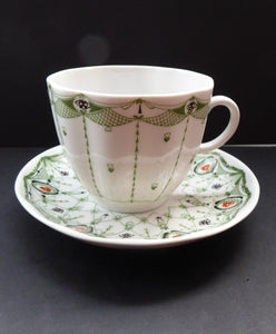 Pretty 1930s ART NOUVEAU USSR Lomonosov Porcelain. Set of Five Cups and Saucers. First Quality Issues