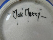 Load image into Gallery viewer, SCOTTISH POTTERY. Rare MakMerry Hand-Painted Teapot with White Prunus Blossoms and Blue Background. Excellent Condition
