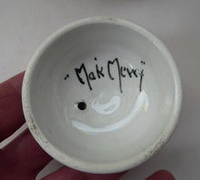 Load image into Gallery viewer, SCOTTISH POTTERY. Rare MakMerry Hand-Painted Teapot with White Prunus Blossoms and Blue Background. Excellent Condition
