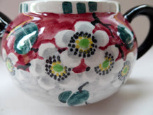 Load image into Gallery viewer, SCOTTISH POTTERY. Rare MakMerry Hand-Painted Teapot with White Prunus Blossoms and Pink Background. Excellent Condition

