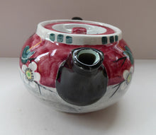 Load image into Gallery viewer, SCOTTISH POTTERY. Rare MakMerry Hand-Painted Teapot with White Prunus Blossoms and Pink Background. Excellent Condition
