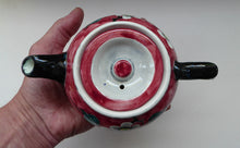 Load image into Gallery viewer, SCOTTISH POTTERY. Rare MakMerry Hand-Painted Teapot with White Prunus Blossoms and Pink Background. Excellent Condition
