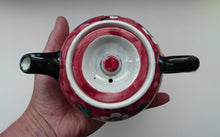 Load image into Gallery viewer, SCOTTISH POTTERY. Rare MakMerry Hand-Painted Teapot with White Prunus Blossoms and Pink Background. Excellent Condition
