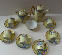 Load image into Gallery viewer, SCOTTISH POTTERY. Scottish Lady Decorator / Painter. 1920s Art Nouveau Decorated Coffee or Teaset on P.A.L.T Czechoslovakian China Blanks
