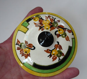 SCOTTISH POTTERY. 1930s BOUGH Pottery. Rare Twin Handled Dish & Cover - with Matching Stand. Richard Amour; Dated 1939