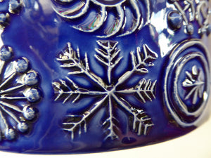 MASSIVE Blue Totem Pattern PORTMEIRION Storage Jar. Susan Williams-Ellis Design 1964: 7 3/4 inches