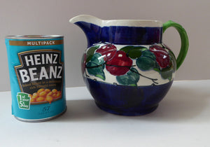 SCOTTISH POTTERY. Large Bough Pottery Jug. Hand Painted Rosy Red Apples by Richard Amour; 1920s