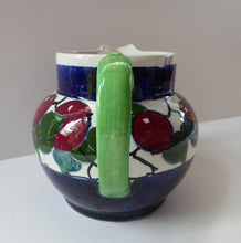 Load image into Gallery viewer, SCOTTISH POTTERY. Large Bough Pottery Jug. Hand Painted Rosy Red Apples by Richard Amour; 1920s
