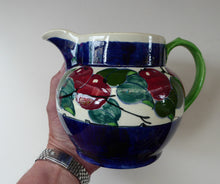Load image into Gallery viewer, SCOTTISH POTTERY. Large Bough Pottery Jug. Hand Painted Rosy Red Apples by Richard Amour; 1920s
