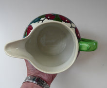 Load image into Gallery viewer, SCOTTISH POTTERY. Large Bough Pottery Jug. Hand Painted Rosy Red Apples by Richard Amour; 1920s
