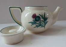 Load image into Gallery viewer, SCOTTISH POTTERY. Rare 1920s Morrison &amp; Crawford ROSSLYN Ware Miniature Teapot from Grantshouse. Hand Painted Scotch Thistles
