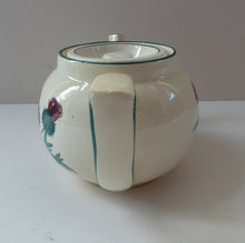 Load image into Gallery viewer, SCOTTISH POTTERY. Rare 1920s Morrison &amp; Crawford ROSSLYN Ware Miniature Teapot from Grantshouse. Hand Painted Scotch Thistles
