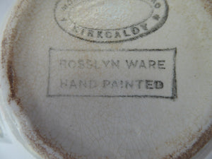 SCOTTISH POTTERY. Rare 1920s Morrison & Crawford ROSSLYN Ware Miniature Teapot from Grantshouse. Hand Painted Scotch Thistles