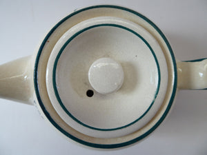 SCOTTISH POTTERY. Rare 1920s Morrison & Crawford ROSSLYN Ware Miniature Teapot from Grantshouse. Hand Painted Scotch Thistles