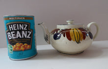 Load image into Gallery viewer, Scottish Pottery. RARE Robert Heron &amp; Sons LANGTOUN WARE, Kirkcaldy. Small Size Teapot - with Dark Cherries and Floral Design
