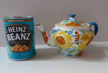 Load image into Gallery viewer, SCOTTISH POTTERY. 1930s Art Deco Scotch Ivory Floral Miniature Teapot. BRITANNIA Pottery, Glasgow. Hand Painted
