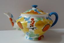Load image into Gallery viewer, SCOTTISH POTTERY. 1930s Art Deco Scotch Ivory Floral Miniature Teapot. BRITANNIA Pottery, Glasgow. Hand Painted

