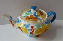 Load image into Gallery viewer, SCOTTISH POTTERY. 1930s Art Deco Scotch Ivory Floral Miniature Teapot. BRITANNIA Pottery, Glasgow. Hand Painted
