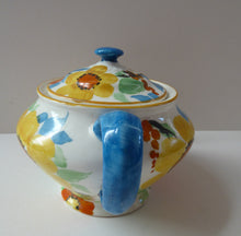 Load image into Gallery viewer, SCOTTISH POTTERY. 1930s Art Deco Scotch Ivory Floral Miniature Teapot. BRITANNIA Pottery, Glasgow. Hand Painted
