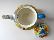 Load image into Gallery viewer, SCOTTISH POTTERY. 1930s Art Deco Scotch Ivory Floral Miniature Teapot. BRITANNIA Pottery, Glasgow. Hand Painted
