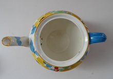 Load image into Gallery viewer, SCOTTISH POTTERY. 1930s Art Deco Scotch Ivory Floral Miniature Teapot. BRITANNIA Pottery, Glasgow. Hand Painted
