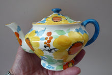 Load image into Gallery viewer, SCOTTISH POTTERY. 1930s Art Deco Scotch Ivory Floral Miniature Teapot. BRITANNIA Pottery, Glasgow. Hand Painted
