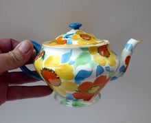 Load image into Gallery viewer, SCOTTISH POTTERY. 1930s Art Deco Scotch Ivory Floral Miniature Teapot. BRITANNIA Pottery, Glasgow. Hand Painted
