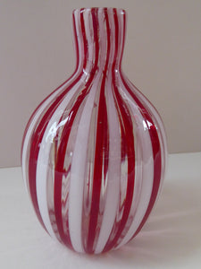 Fratelli Toso A Canne Miniature Glass Vase 1950s
