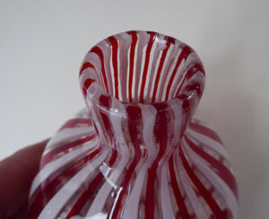 Fratelli Toso A Canne Miniature Glass Vase 1950s