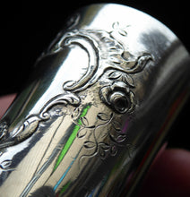 Load image into Gallery viewer, FIVE Antique Pretty RUSSIAN SILVER Vodka Tot Cups or Shot Beakers Rocaille Cartouche
