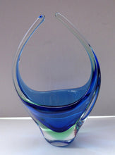 Load image into Gallery viewer, 1960s MURANO Sommerso Double Cased Glass Sculptural Bowl 
