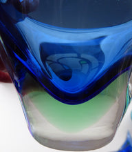 Load image into Gallery viewer, 1960s MURANO Sommerso Double Cased Glass Sculptural Bowl 
