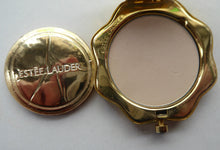 Load image into Gallery viewer, Adorable ESTEE LAUDER Miniature Pressed Powder Compact. Rarer Abstract Design Set with Enamels and Crystals. Excellent unused condition
