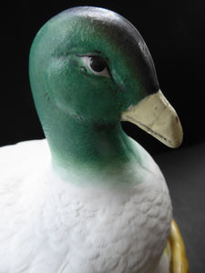 Rare ANTIQUE Staffordshire Bisque DUCK on a NEST. Victorian era; and in excellent condition