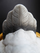 Load image into Gallery viewer, Rare ANTIQUE Staffordshire Bisque DUCK on a NEST. Victorian era; and in excellent condition
