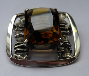 SCOTTISH SILVER Designer Brooch by William Hardwick Hall