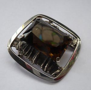 SCOTTISH SILVER Designer Brooch by William Hardwick Hall