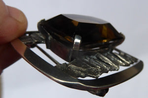 SCOTTISH SILVER Designer Brooch by William Hardwick Hall